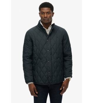 Superdry para hombre. M5012225A Chaqueta Quilted Estate gris (L), Casual, Poliéster
