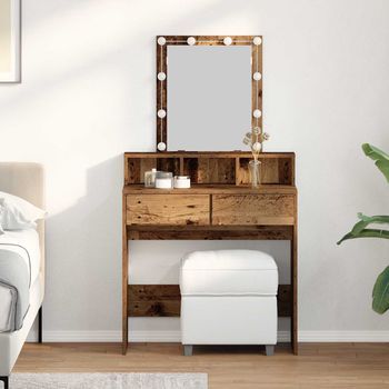 Vidaxl Mesa De Tocador Madera Vieja 80 X 41 X 144.5 Cm