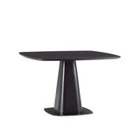 mesa para comedor cuadrada fija md-kora acabado negro con diseno moderno y resistente