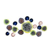 decoracion pared de metal nenuharps 3 multicolor 125x62x4 cm