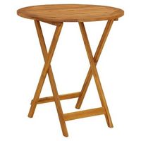 mesa plegable de jardin  mesa de exterior de madera maciza de acacia 70 cm