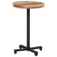 mesa de bistro redonda madera maciza reciclada o50x75 cm vidaxl