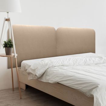 Dhome Cabecero Lila 190cm Dual Tapizado En Polipiel Liso Curvo 70cm Altura Pared Acústicos Cabeceros Absorbentes Cabezal Cama (lila, 190 Dual)