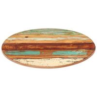 tablero de mesa  tablero escritorio redonda madera reciclada maciza 50 cm 15-16 mm