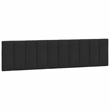 Cabecero De Cama Acolchado Hanko Terciopelo Negro 200 Cm Vidaxl