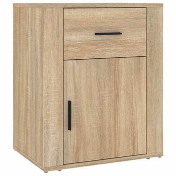 Mesita De Noche Mesilla De Noche - Madera Contrachapada Roble Sonoma 50x36x60 Cm Mc8115