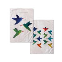 colibri pano de cocina 2 ud 70x50 cm