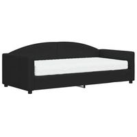 sofa cama  cama para adultos con colchon tela negro 90x190 cm