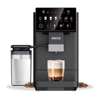 JOCCA Cafetera Superautomática 20 Bar, Pantalla Táctil, Molinillo 15 Niveles y Sistema de Leche