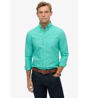 superdry para hombre m4011037a camisa classic oxford turquesa xl casual verde algodon manga larga