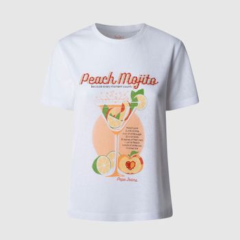 Pepe Jeans Camiseta Viola Blanca PL506060-800