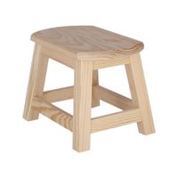 taburete en madera beige 29x22x23 cm
