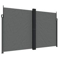 toldo lateral  toldo exterior  toldo parasol retractil gris antracita 200x600 cm cfw800733