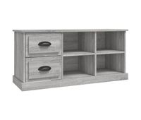 mueble de tv madera contrachapada gris sonoma 102x355x475 cm