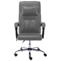 silla de masaje  silla de gaming de masaje de cuero sintetico gris antracita