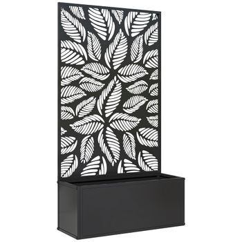 Jardinera exterior 61x23x113 cm negro