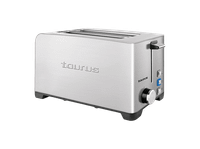 tostadora - taurus mytoast legend duplo 1400w 2 ranuras extra largas 3 funciones descongelar recalentar y cancelar inox