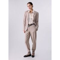 liu jo pantalones pantalones melange con cremallera para mujer