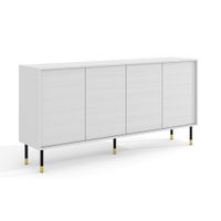 bufe 4 puertas paneles laminados blanco