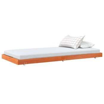 Estructura De Cama Con Rueda Marrón Cera 70 X 190 Cm Vidaxl