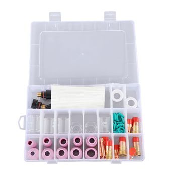 Kit 56 Piezas Para Manija Tig: Boquillas Cerámicas Y Soportes Wp17/18/26
