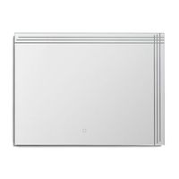 espejo bano con luz led 60x80 cm dinklage  6000k blanco frio