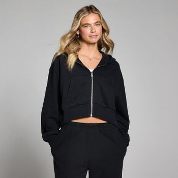 Sudadera con capucha y cremallera Lifestyle para mujer de MP - Negro lavado - M