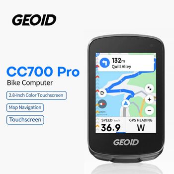 Computadora para Bicicleta GEOID CC700 Pro, Velocímetro GPS con Pantalla Táctil de 2.8 Pulgadas y Navegación con Mapa para Ciclismo, Odómetro