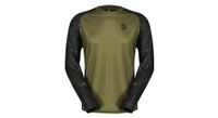 camiseta de manga larga scott trail storm verde negro para hombre