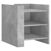 mesita de noche - mesilla madera de ingenieria gris hormigon 45x50x50 cm mc5039