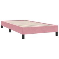 estructura de cama sin colchon terciopelo rosa 100x210 cm vidaxl