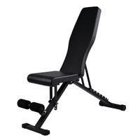 t-lovendo banco de musculacion negro de pesas plegable ajustable de abdominales multifuncional