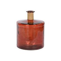 jarron cristal reciclado cuerda 35x35x45 marron