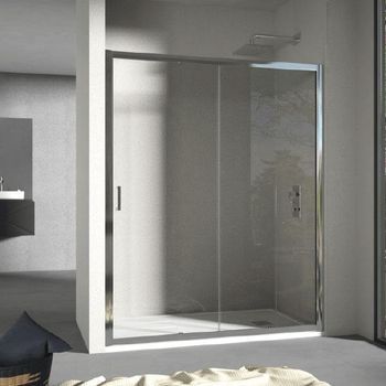 Frontal De Ducha + Puerta Corredera Grant  160 Cm Cristal Transparente Sin Lateral