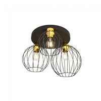 plafon de techo indo oro 3 luces