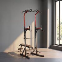 estacion de musculacion homcom acero pvc eva 108x178x238 cm negro
