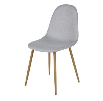 Silla de comedor de tejido reciclado gris claro