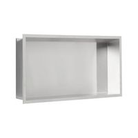 nicho de ducha led moderno de acero inoxidable con acabado cepillado 63 x 33 plateado itaipu