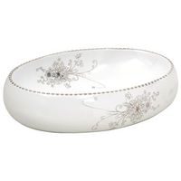 lavabo sobre encimera ovalado ceramica blanco 59x40x15 cm vidaxl