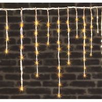 luz de cortina stalactic 600 led efecto nevada 10m con temporizador exterior blanco calido