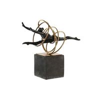 figura resina metal 36x14x295 gimnasta negro