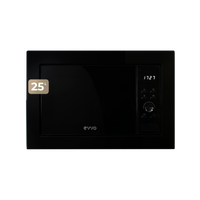 microondas integrable evvo mi35  25l de capacidad grill 1000w efecto brillante multifuncion 8 funciones temporizador