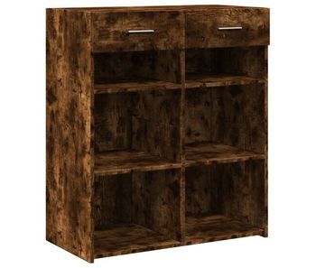 Vidaxl aparador de madera de ingeniería roble ahumado 80x42,5x93 cm