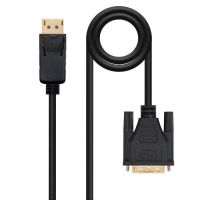 cable conversor nanocable 10154502 displayport a dvi 2m oro 24k negro