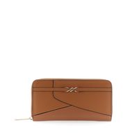 cartera efecto piel con patchwork y logo tan