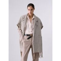 liu jo abrigo poncho largo jacquard para mujer