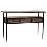 recibidor de metal marron 122x42x80