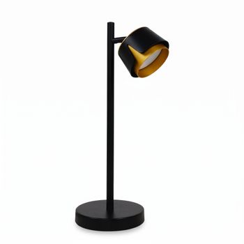 Sobremesa domenica 1 x gx53 negro/oro 9w 4000k 800lm bombilla incluida 43x20x15cm