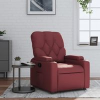 sillon de salon  silla  sillon reclinable de cuero sintetico rojo tinto cfw303541