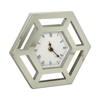 Reloj Espejo Exagonal Calado